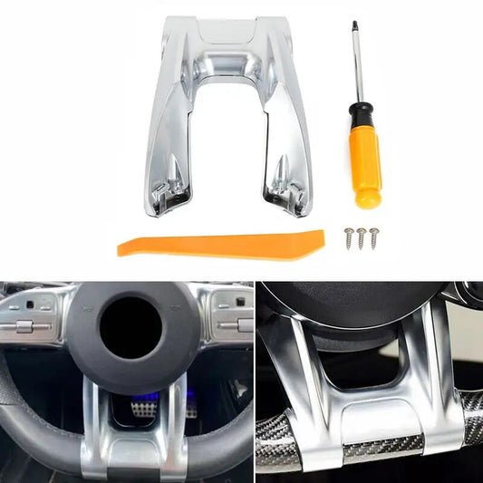 Car Steering Flat Wheel Lower Trim Cover for Mercedes-Benz AMG 2019-2020 Sport A