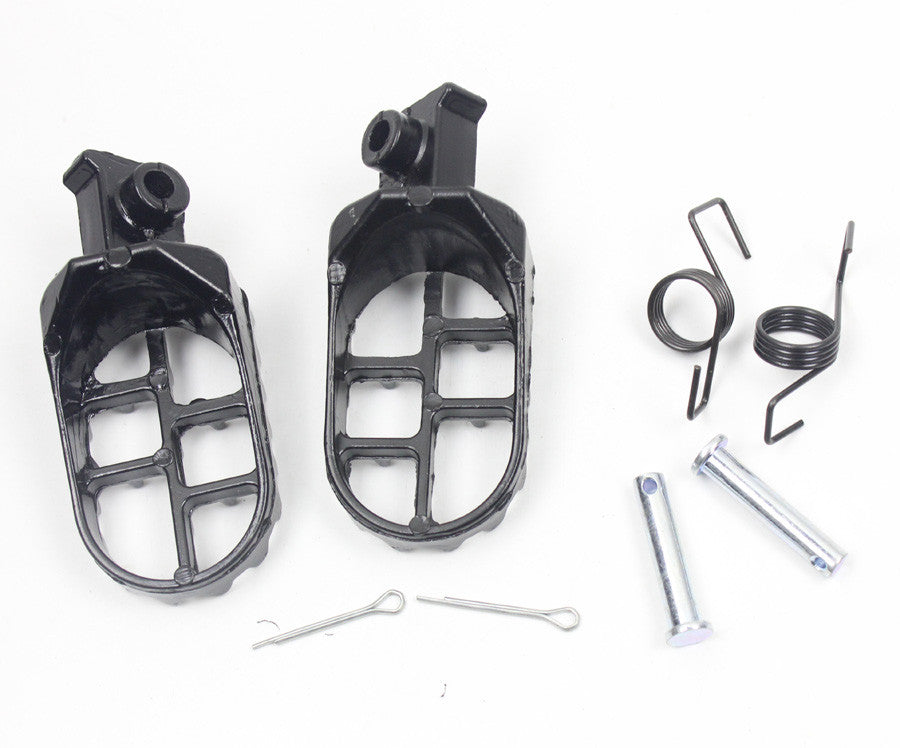 Black Foot Pegs For 1987-2013 for Kawasaki KLR 650 KLR650 Bikes Footrests Footpegs