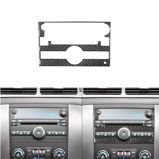 Carbon Fiber Central CD Player Frame Trim For Silverado/tahoe/ for sierra 2007-2014