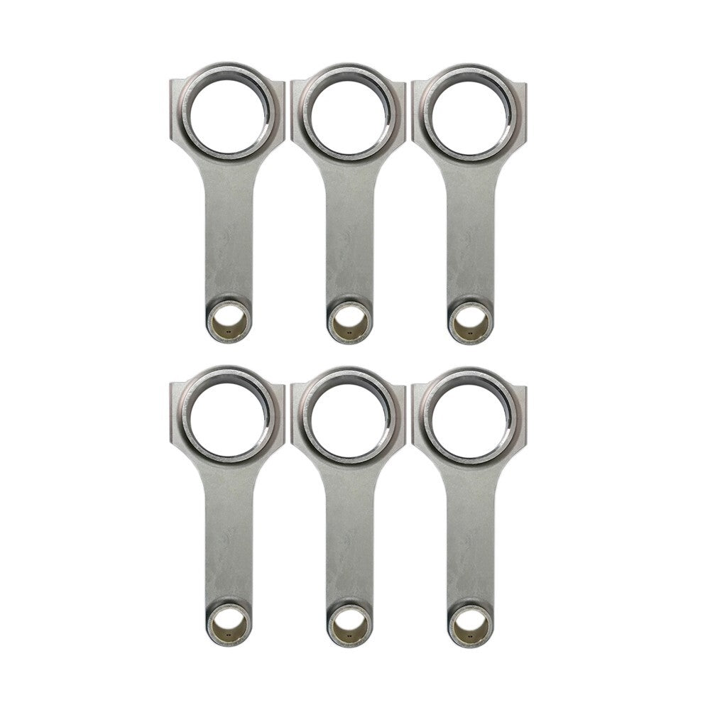 6-Piece HIMYCAR CONNECTING RODS H-BEAM 5.590 Inch Fits for Toyota 2JZ 2JZ-GE 2JZ-GTE Boltless