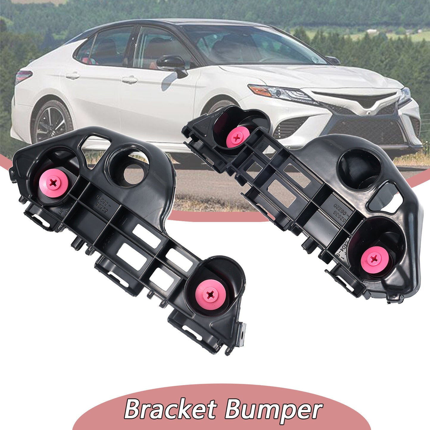 2x for Toyota for Camry Front Bumper Retainer Support Bracket Left+Right 52536-06210