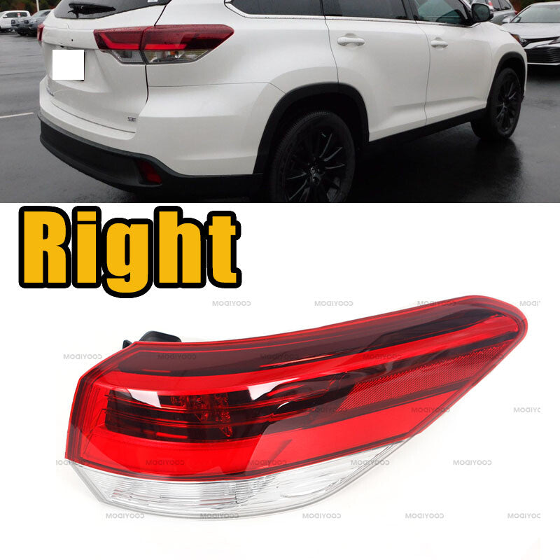 Passenger Rear Lamp Outer Tail Light for Toyota Highlander 2017-2019 Right