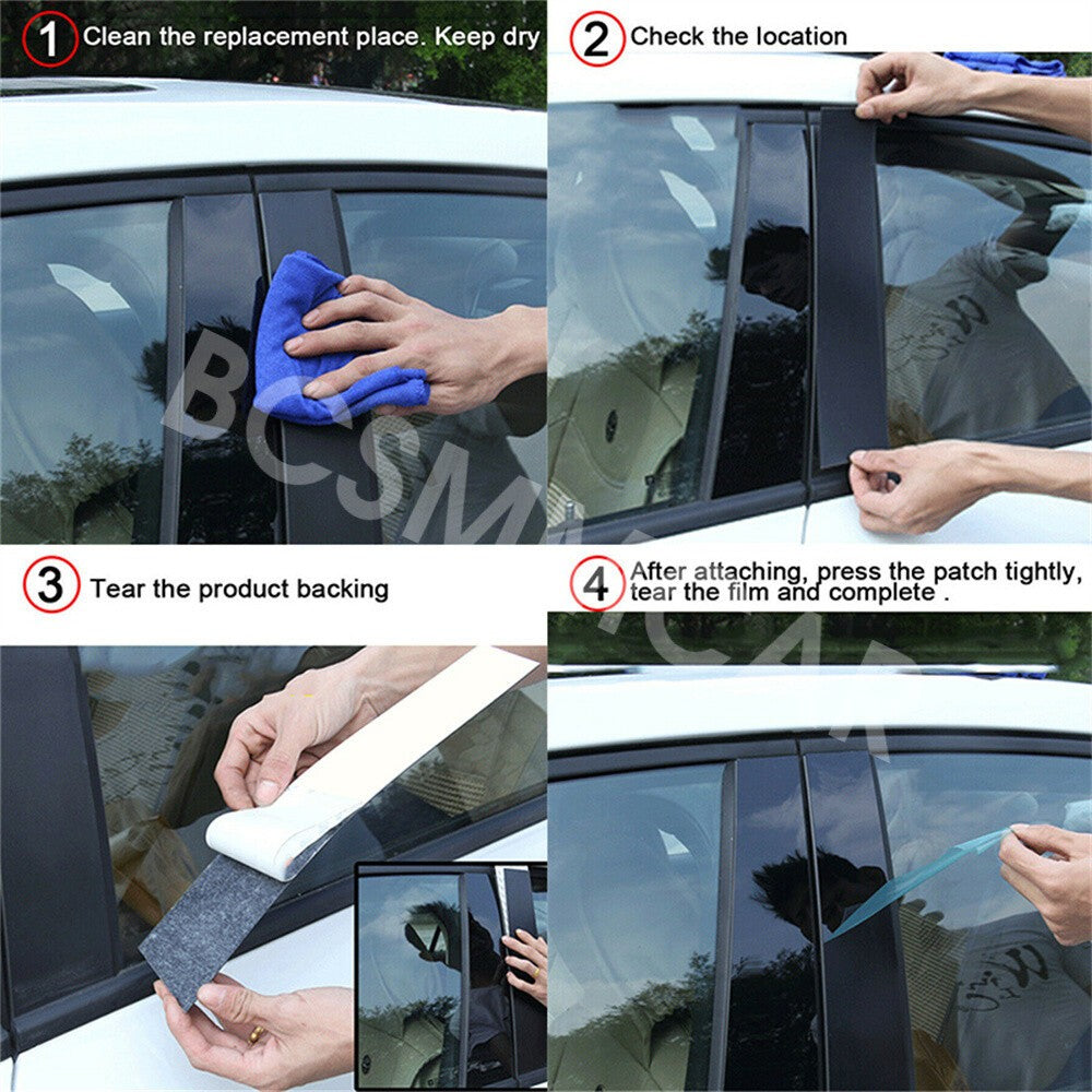 Car Stickers Window Panel Pillar Post Cover Decal Fit for Ford Flex 2009-2019