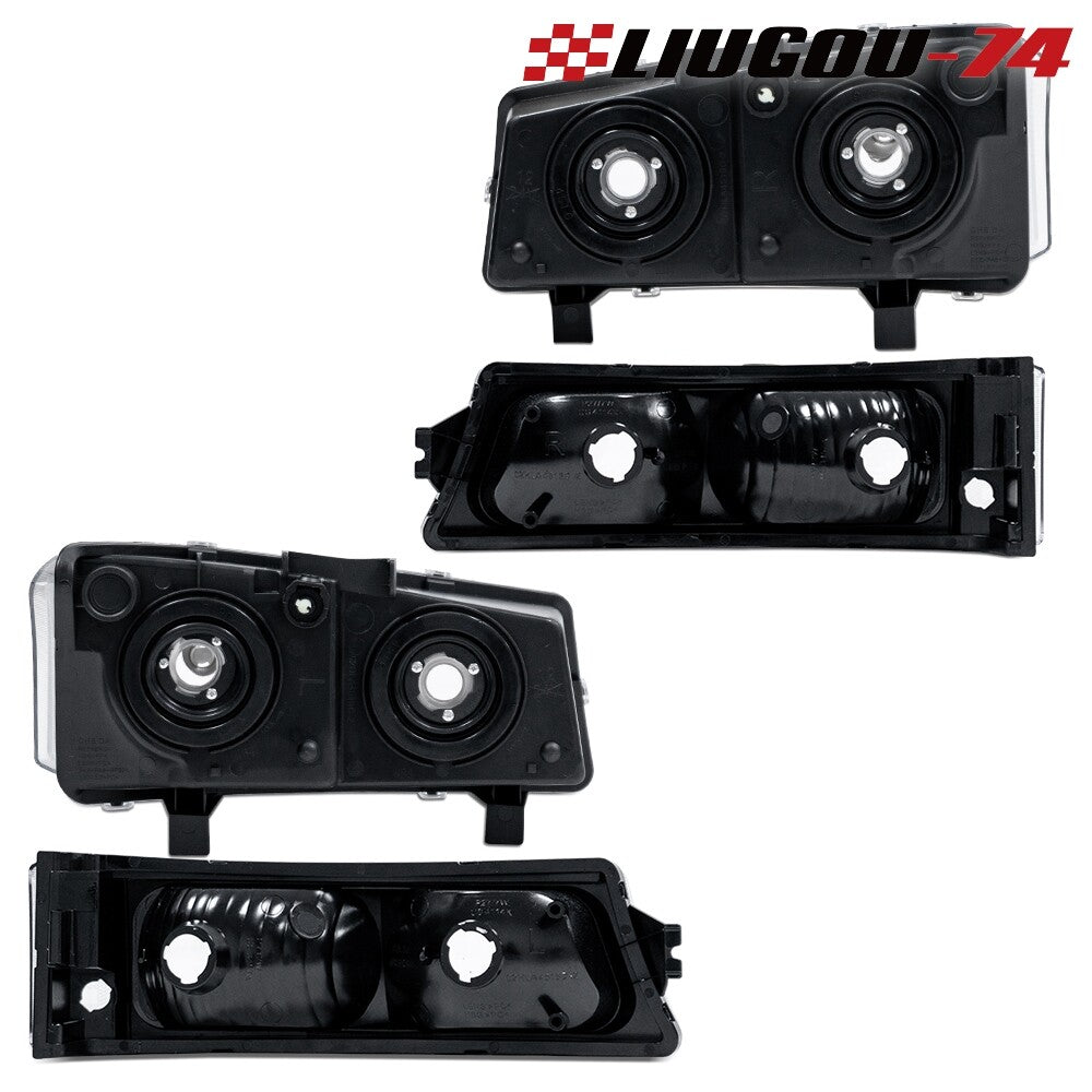 Suitable for 03-07 for Chevrolet Silverado/Avalanche, new with transparent chrome headlights and fog lights.