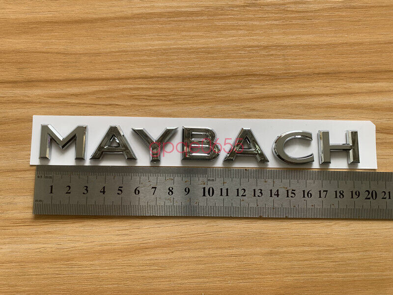 Chrome ABS for Maybach Number Trunk Letters Badge Emblems Sticker for Mercedes