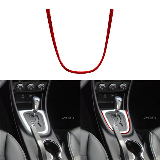 Red Carbon Fiber Gear Shift Surround Frame Cover Trim for Chrysler 200 2011-2014