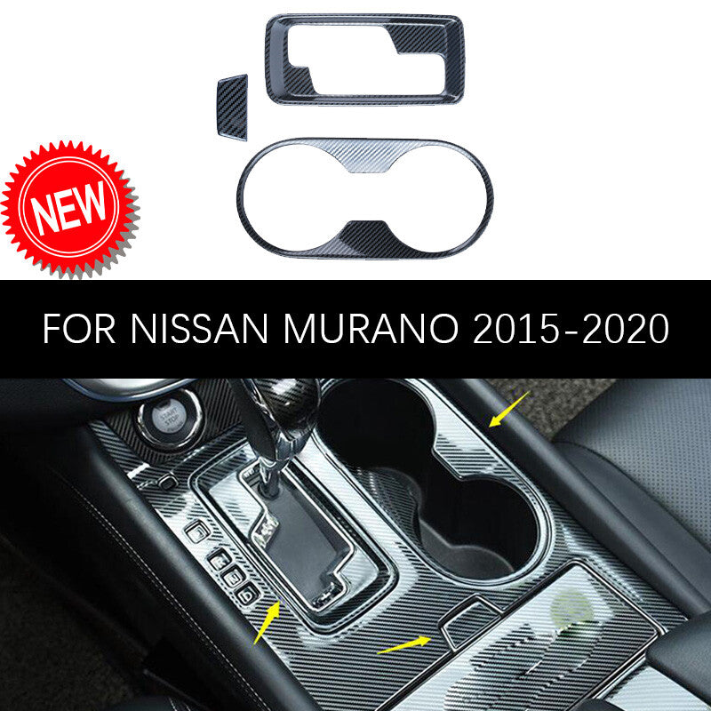Carbon Fiber Interior Gear Shift Frame Cover Trim for Nissan Murano 2015-2020