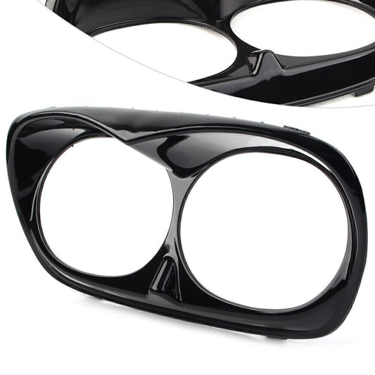 Headlight Bezel Scowl Outer Fairing Black For 1998-13 12 for Harley Road Glide FLTR