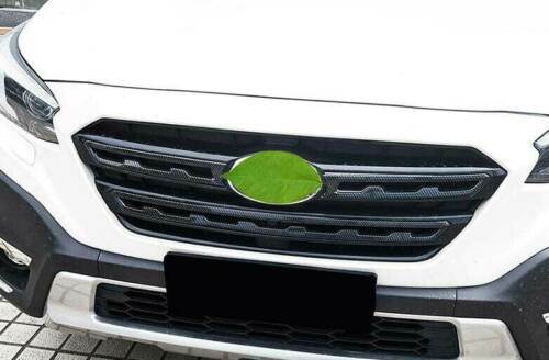 for Subaru Outback 20-23 Carbon Fiber Front Center Mesh Grille Grill Strip Trim