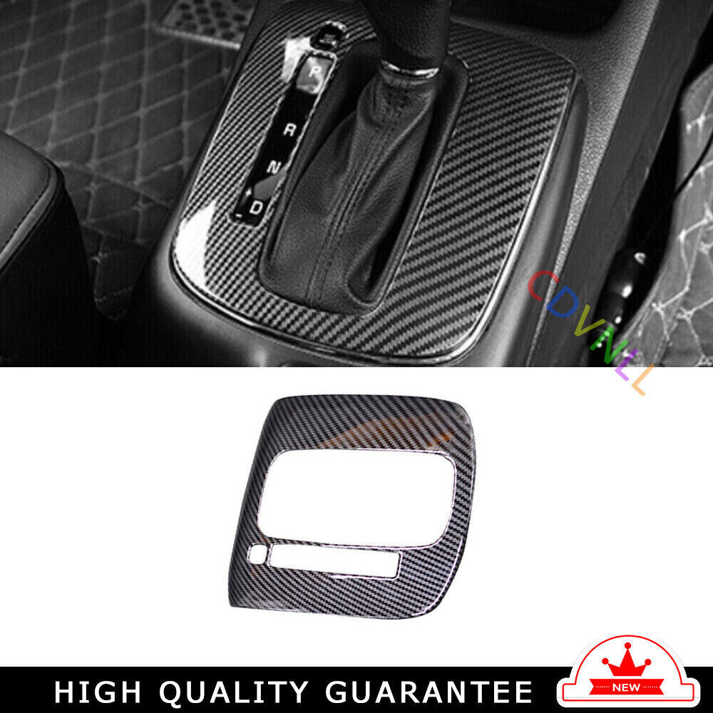 Console Gear Shift Frame Decor Cover Trim for Kia K3 2017-18 Black Carbon Fiber