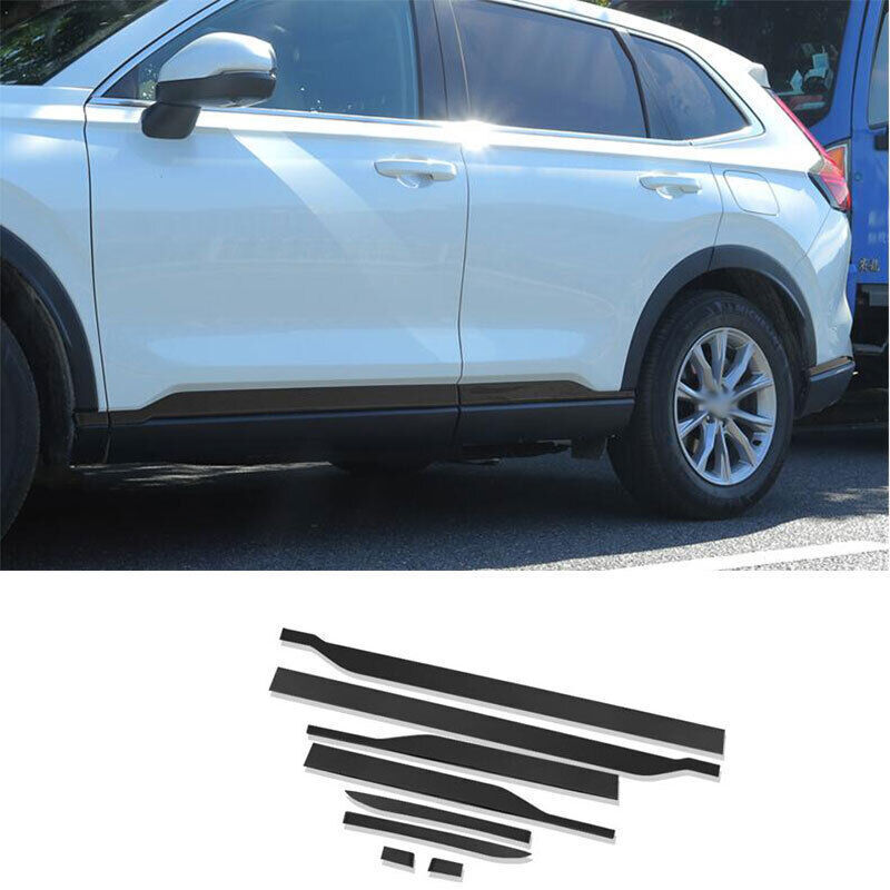 8Pcs Black Steel Body Door Side Molding Sill Guard Trim for Honda CR-V 2023-2024