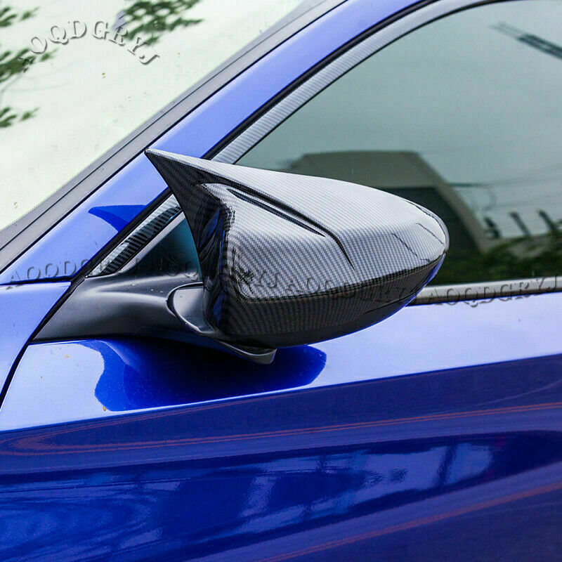 Carbon Fiber Look Ox Horn RearView Mirror Cover Trim for Honda Accord 2018-2021