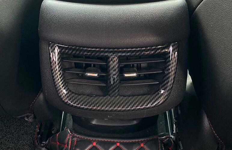 for Chevrolet Malibu 2016-2021 Carbon Fiber Back Row Air Outlet Vent Cover Trim