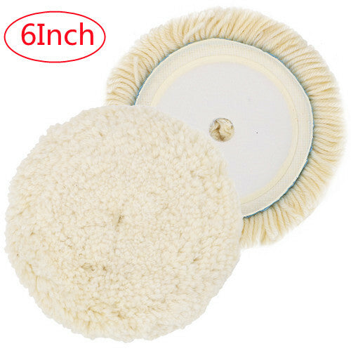 6-inch Wool Polishing Pad, 100% Natural Wool, Hook Grip Pad, Cushion Pad