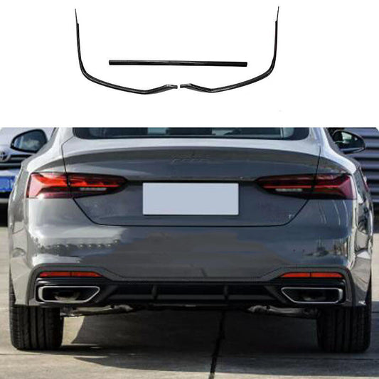 for Audi A5 S5 2021-22 Carbon Fiber ABS Rear Bumper Strip Protector Cover Trim3