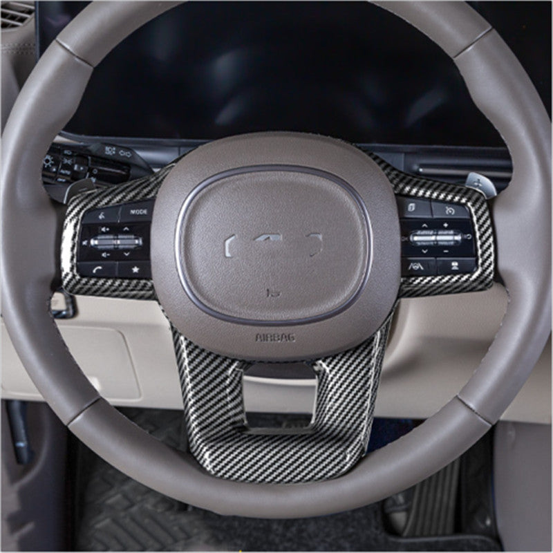 for Kia Sorento 2021-23 Carbon Fiber Look Steering Wheel Frame Trim Decor Cover