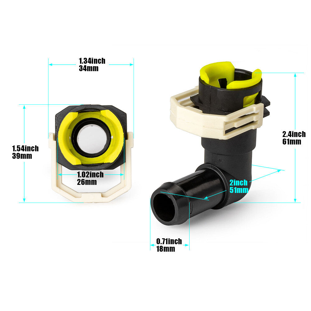 1X for Mazda 3 CX-7 CX-9 2007-2013 Water Hose Connector B37F61240 B37F-61-240