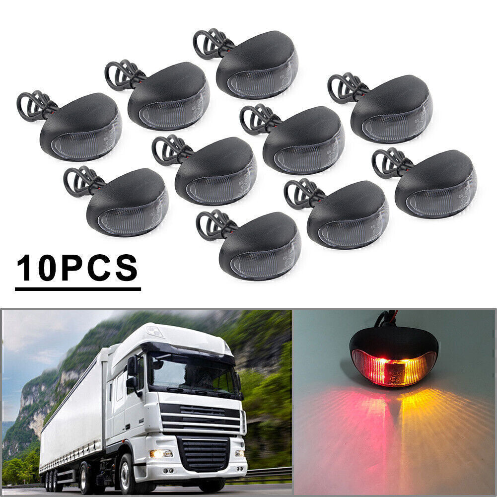 10 pcs LED Side Marker Trailer Lights For Truck Trailer RV Boat