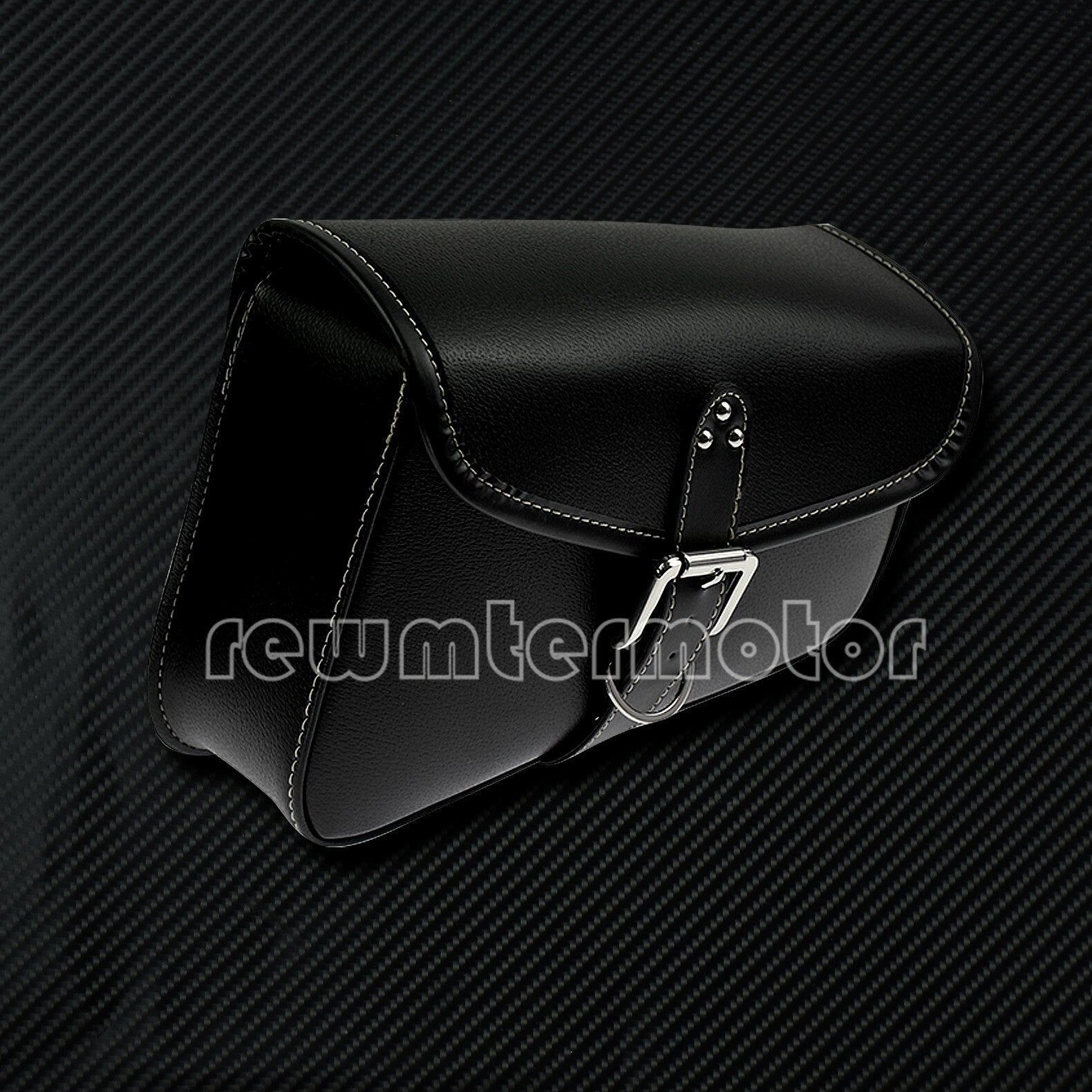 Black Right Side Saddlebag Saddle Bag Fit For Sportster XL883 XL1200 PU Leather