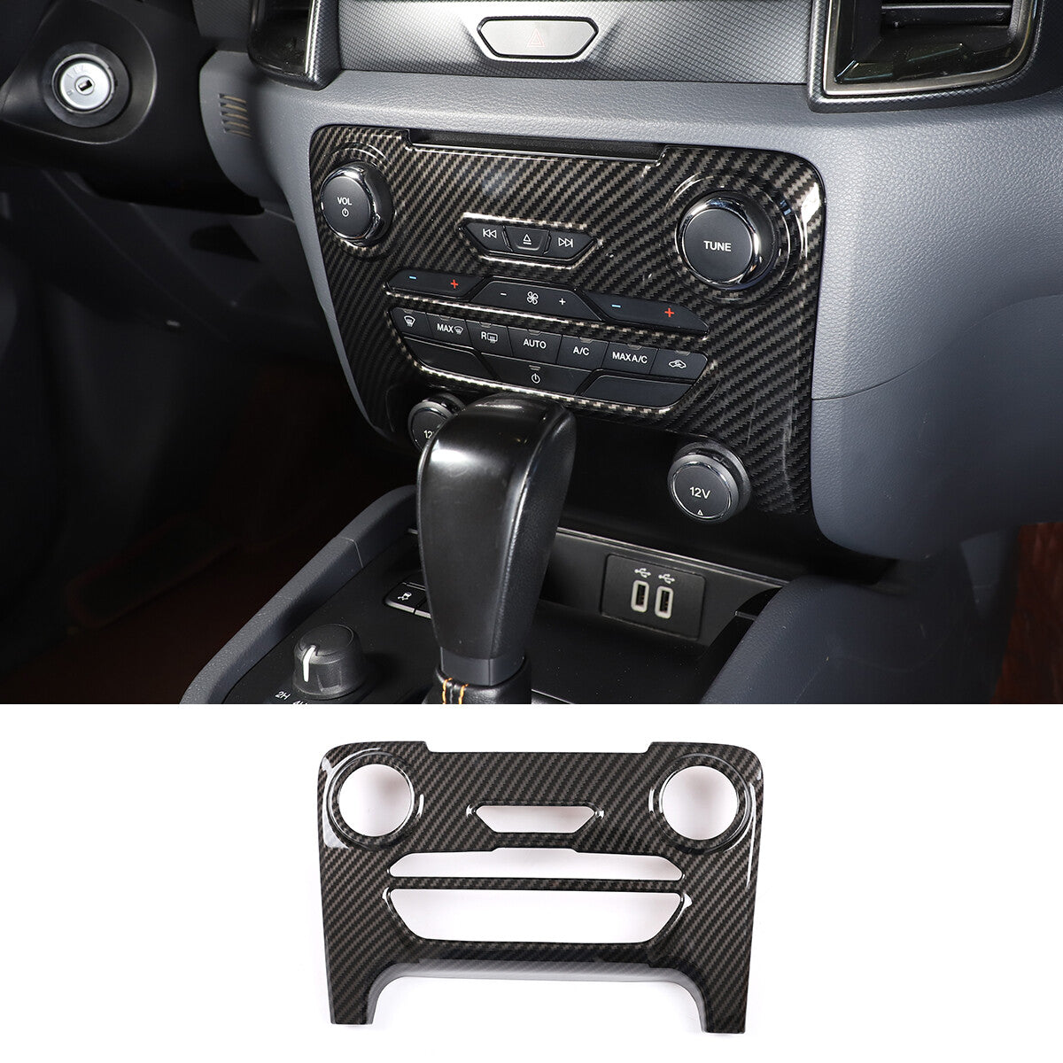 Carbon fiber ABS air conditioning vent socket cover decoration for BMW X5 X6 2014-2018