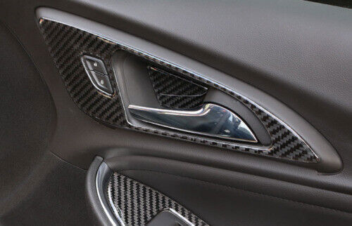 for Chevrolet Malibu 2016-2024 Inner Door Handle Frame Real Carbon Fiber Trim 4X