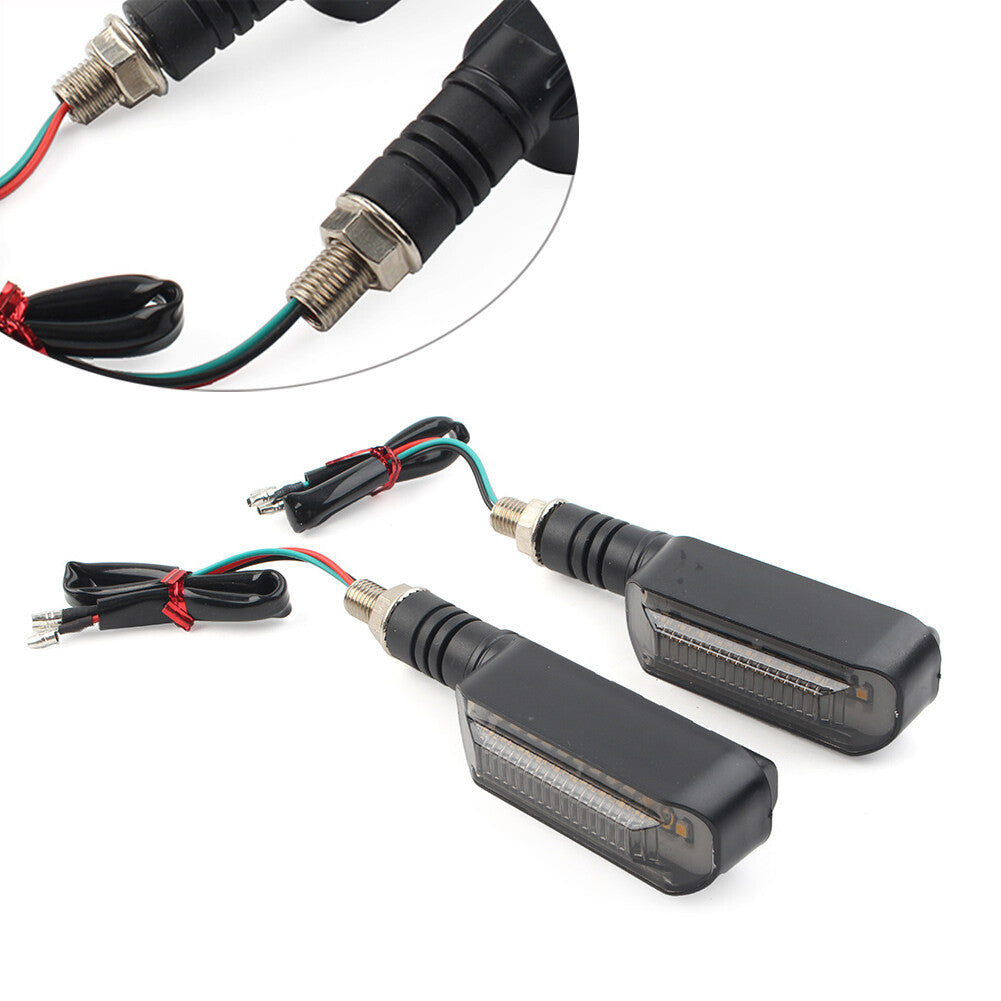 2pcs M10 LED Turn Signal Flasher Blinker Brake Stop Tail Light DRL Lamp