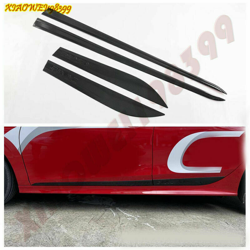 for Honda for Civic 2022-2023 Carbon Fiber Color Door Body Side Molding Cover Trims