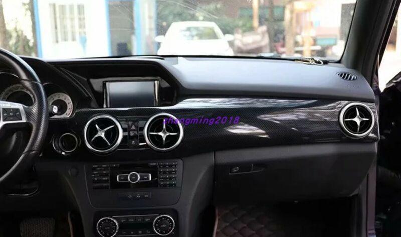 7-Piece Carbon Fiber Style Interior Trim Kit for Mercedes-Benz GLK 2013-2015