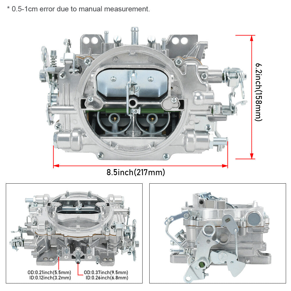 For Edelbrock 1405 Performer 600 CFM 4 Barrel Carburetor, Manual Choke Carb
