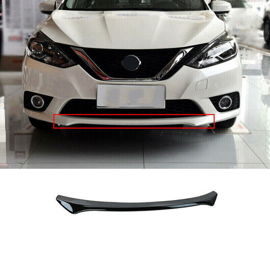 1X Black Steel Front Bumper Lower Strip Guard Trim for Nissan Sentra 2013-2019