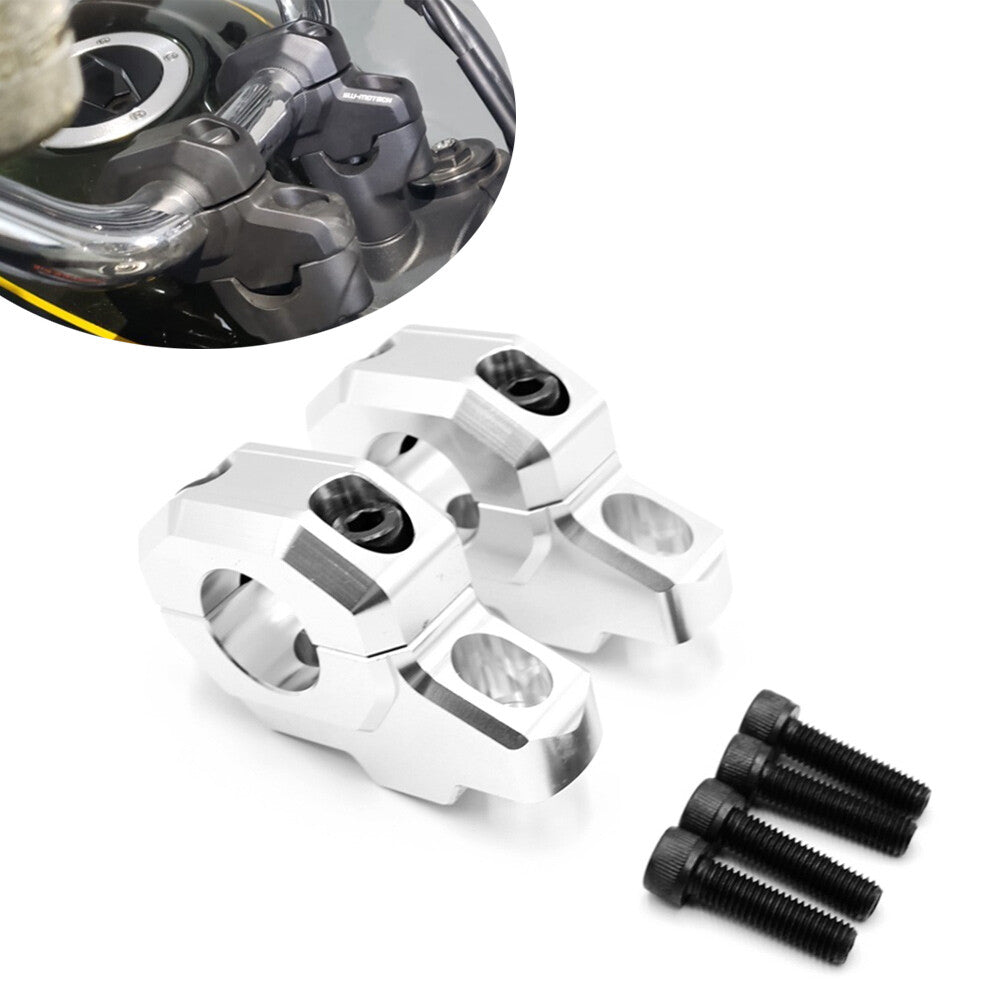for Kawasaki Z900C Z900RS 2017-24 Handlebar Mount Riser Clamp Handle Bar Silver