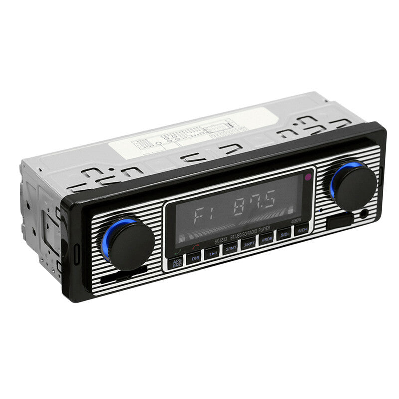 Car Radio Vintage Wireless Bluetooth MP3 AUX USB FM Stereo Audio Multimed Player