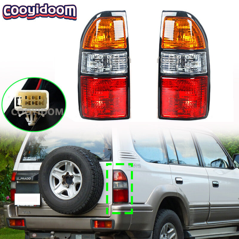 A pair of rear brake lights/taillights for the for Toyota Prado FJ90 LC90 3400/2700 (1998-2002-)