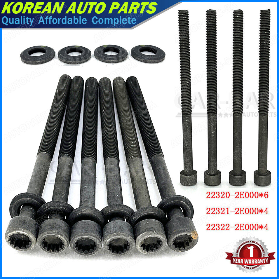 Cylinder head bolt kit suitable for 2012-2020 for Hyundai for Kia 2.0L 22320-2E000 2231-2E000