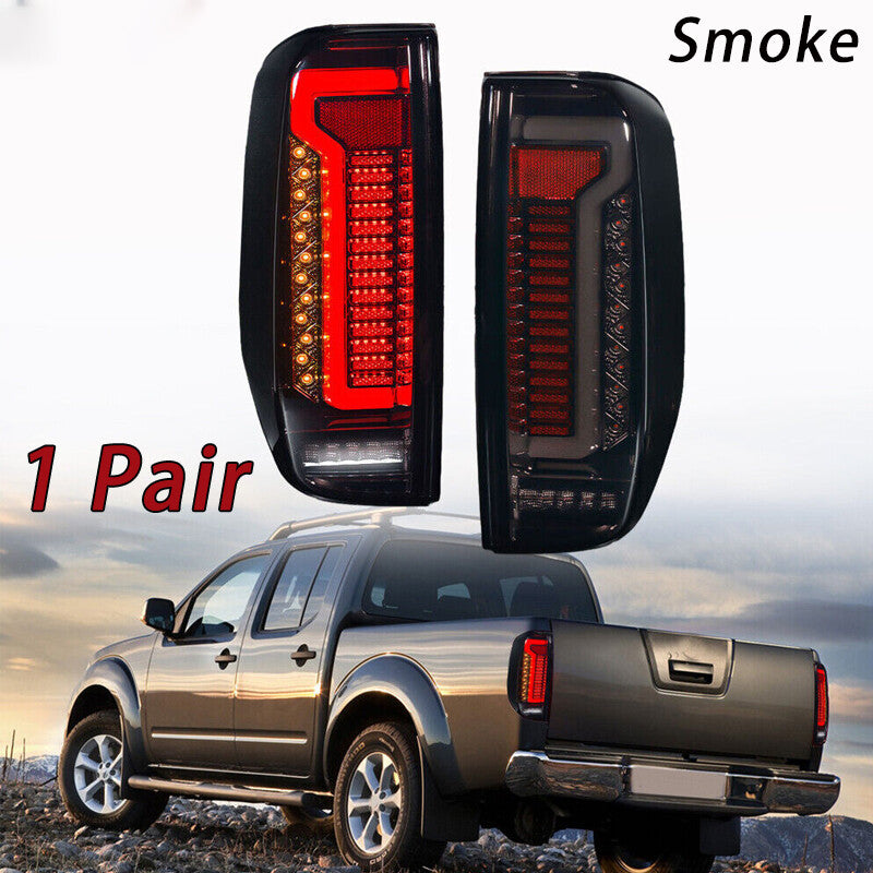 1Pair LED Smoke Tail Lights For 2005-2014 for Nissan Navara D40 Frontier Rear Lamps