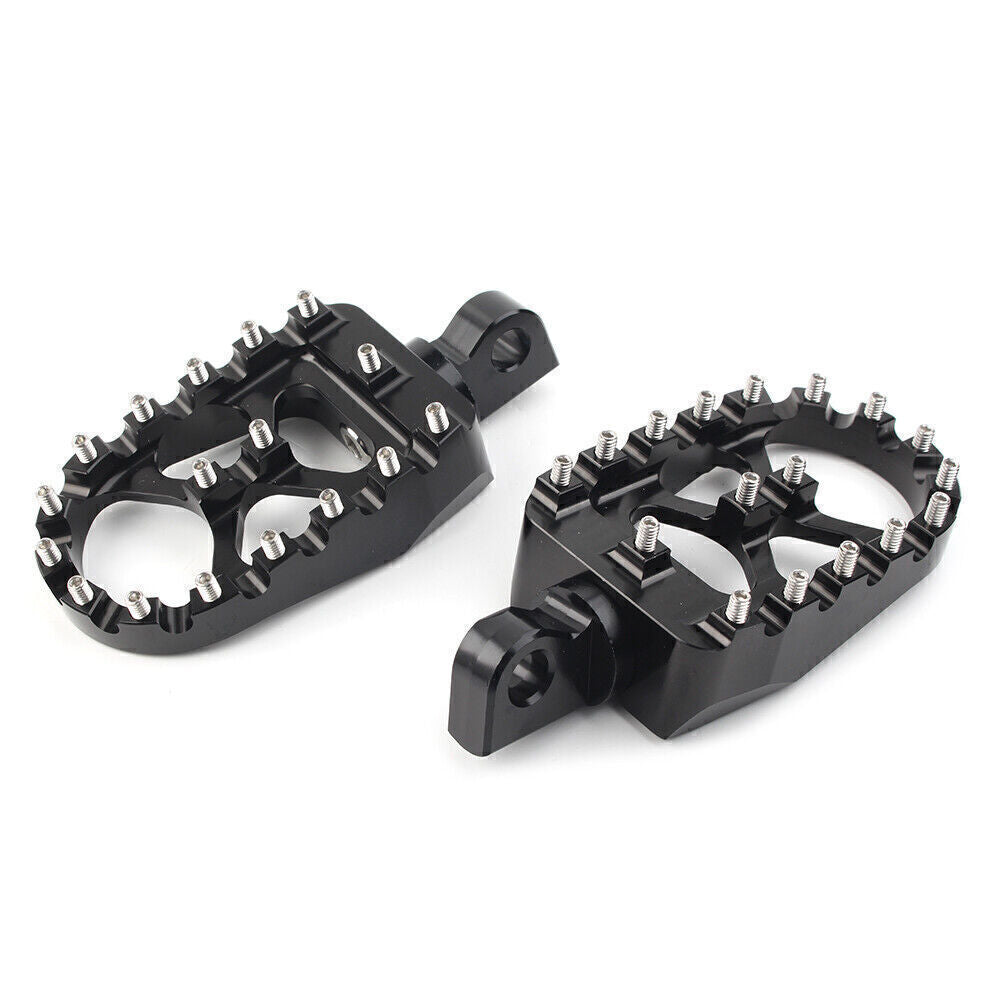 Wide Fat Foot Pegs MX Style Footpegs for Harley Dyna Sportster Bobber Black 2PCs