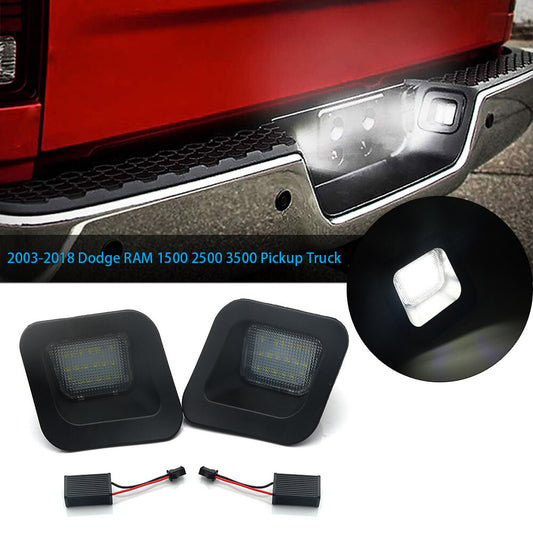 2Pcs Car LED Number License Plate Lights Lamps For 2002-2018 for Dodge for RAM 1500 2500