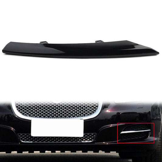 Front Left Side Grille Molding Trim ABS Fit for JAGUAR XJ 2010-2015 Gloss Black