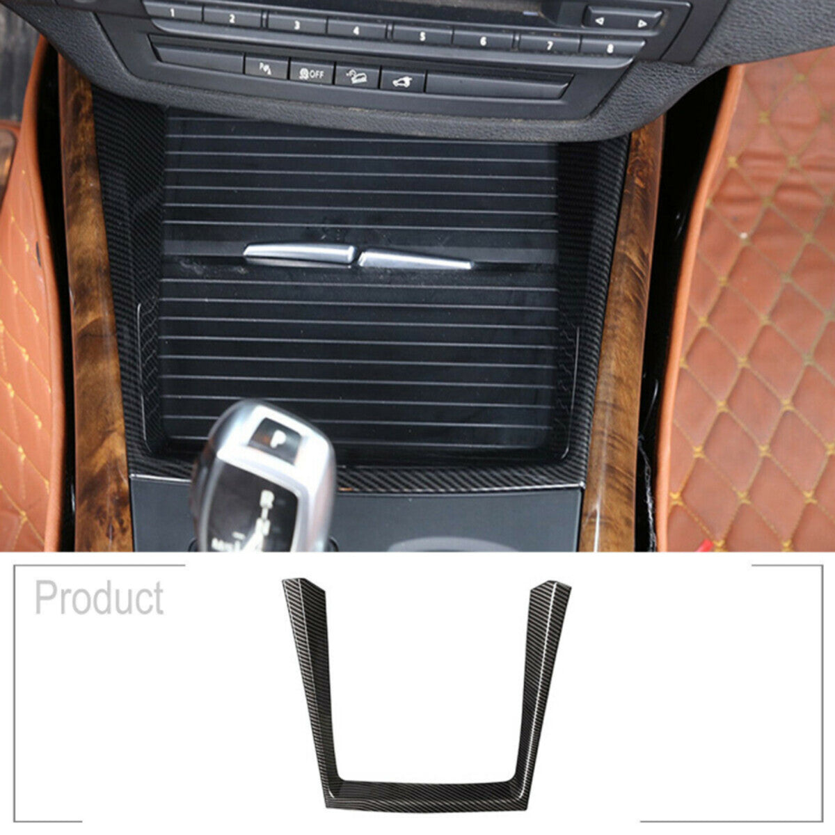 Chrome center console trim cover for BMW 3 Series G20 G21 G28 2020-2023