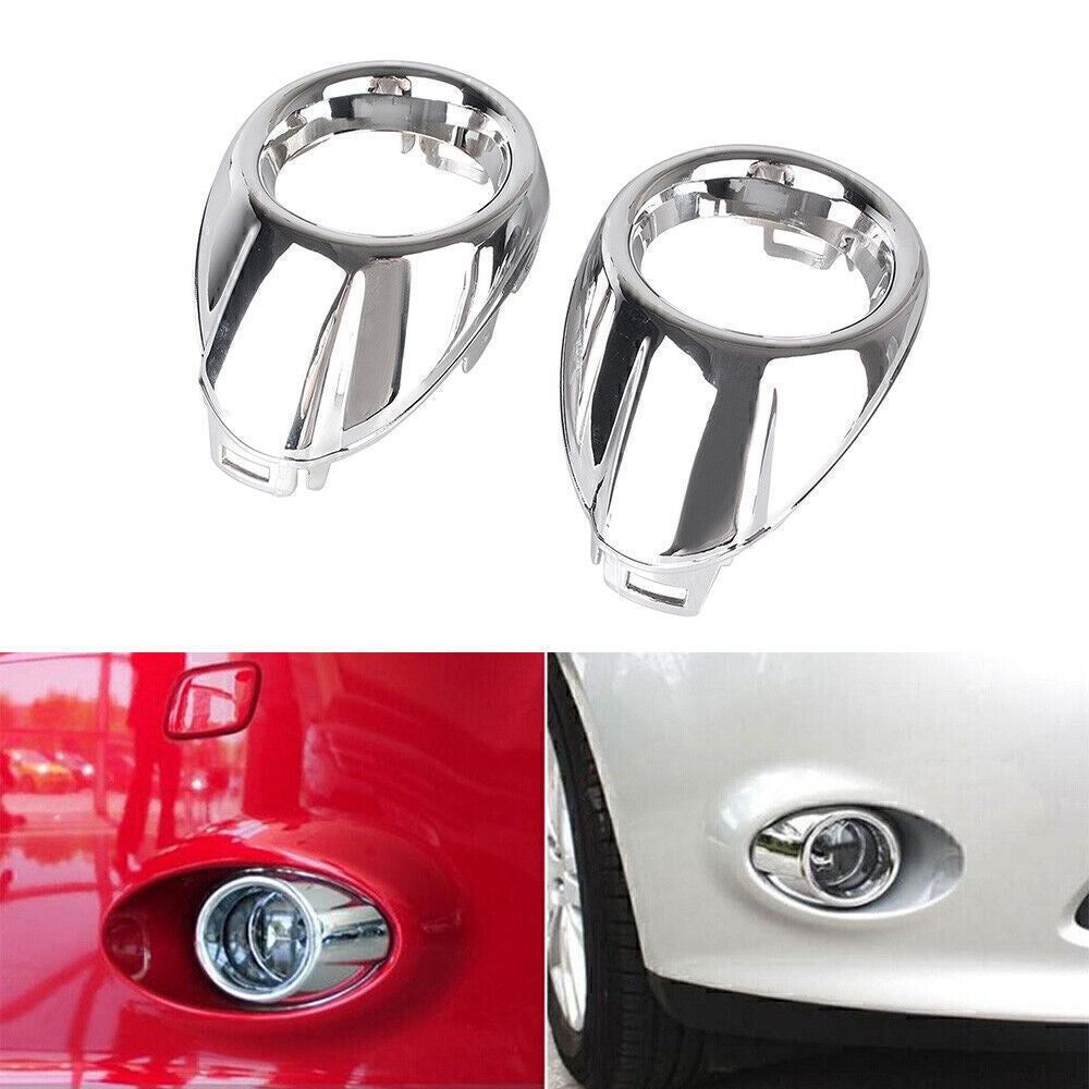 2pcs Fog Light Covers Fog Lamp Lens Cover for Ford Focus 2012 2013 Silver