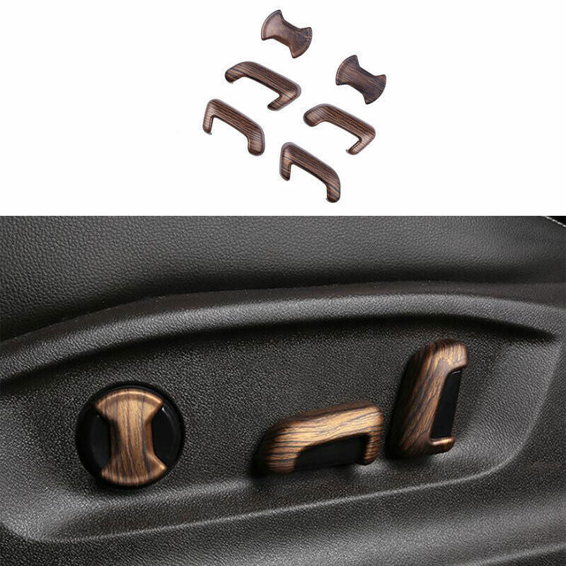 for Volkswagen Atlas 2018-2023 ABS Wood Grain for Seat Button Handle Cover Trim 6X