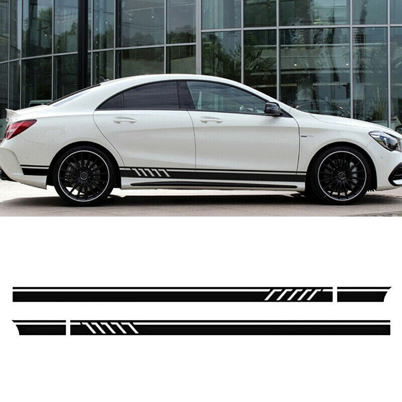 2 x 217 cm car racing strips side stickers strips decorative strips stickers