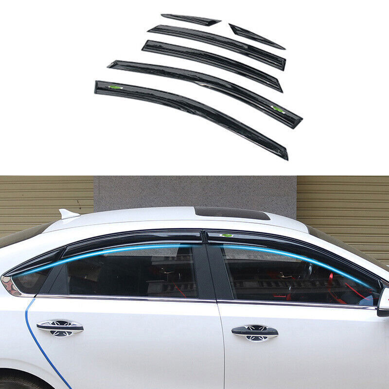 for Kia Forte Sedan 19-23 Black Window Wind Visors Sun Rain Guard Vent Deflector