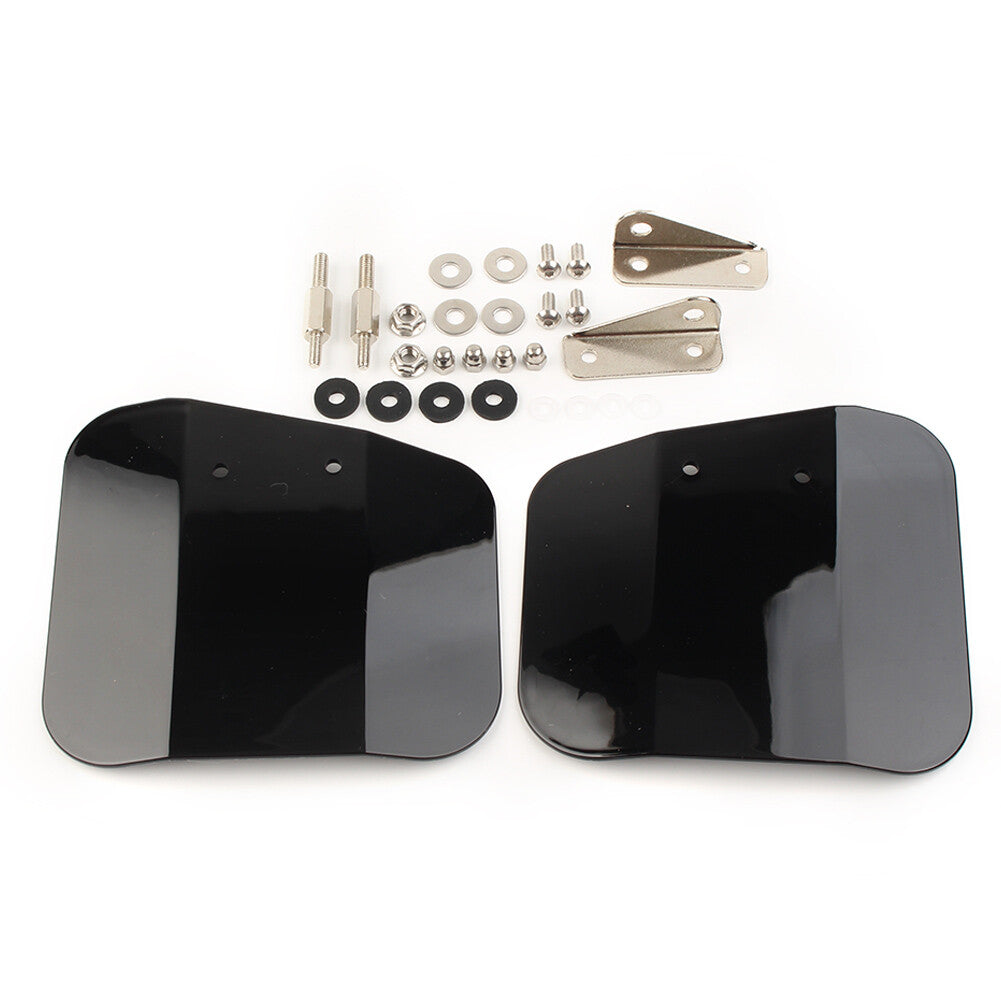Black Air Wing Deflector Windshield Mirror Mount for Honda GL1800 2001-2017 F6B