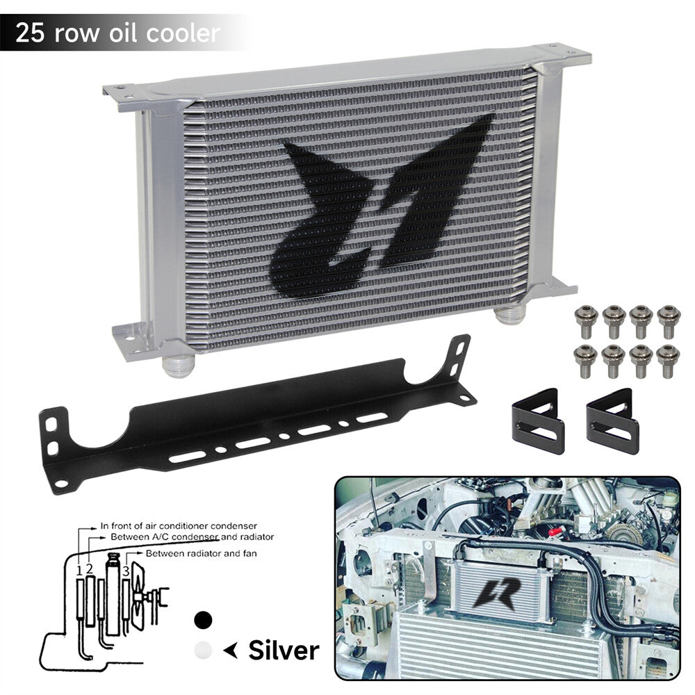LR AN10 25 Row Engine Transmission 248mm Oil Cooler Mocal Mounting Bracket Kit