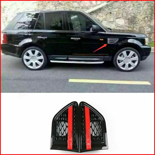 Black Red Front Side Door Fender Cover Trim for Land Rover Range Sport 2006-2013