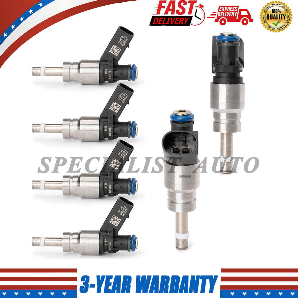 6PCS 06E906036F Fuel Injectors for Audi Q5 for A4 for A5 for A6 2.0 2.8L 3.0L 3.2L 2008-2012