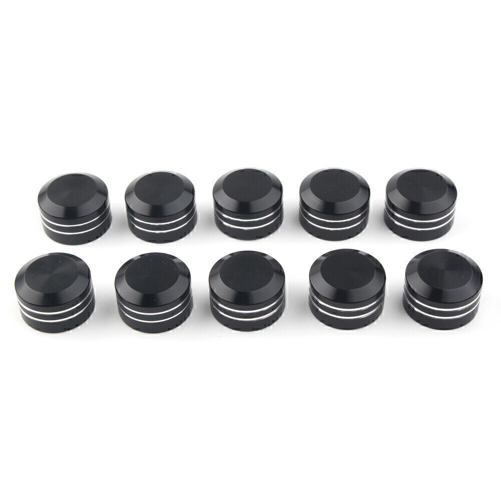10X Black CNC Inner 13mm Motorcycle Bolt Topper Caps Cover Fit for Harley