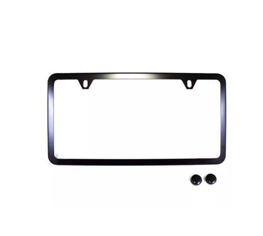 1 piece car license plate frame cover cap trunk 2 holes black  for ford