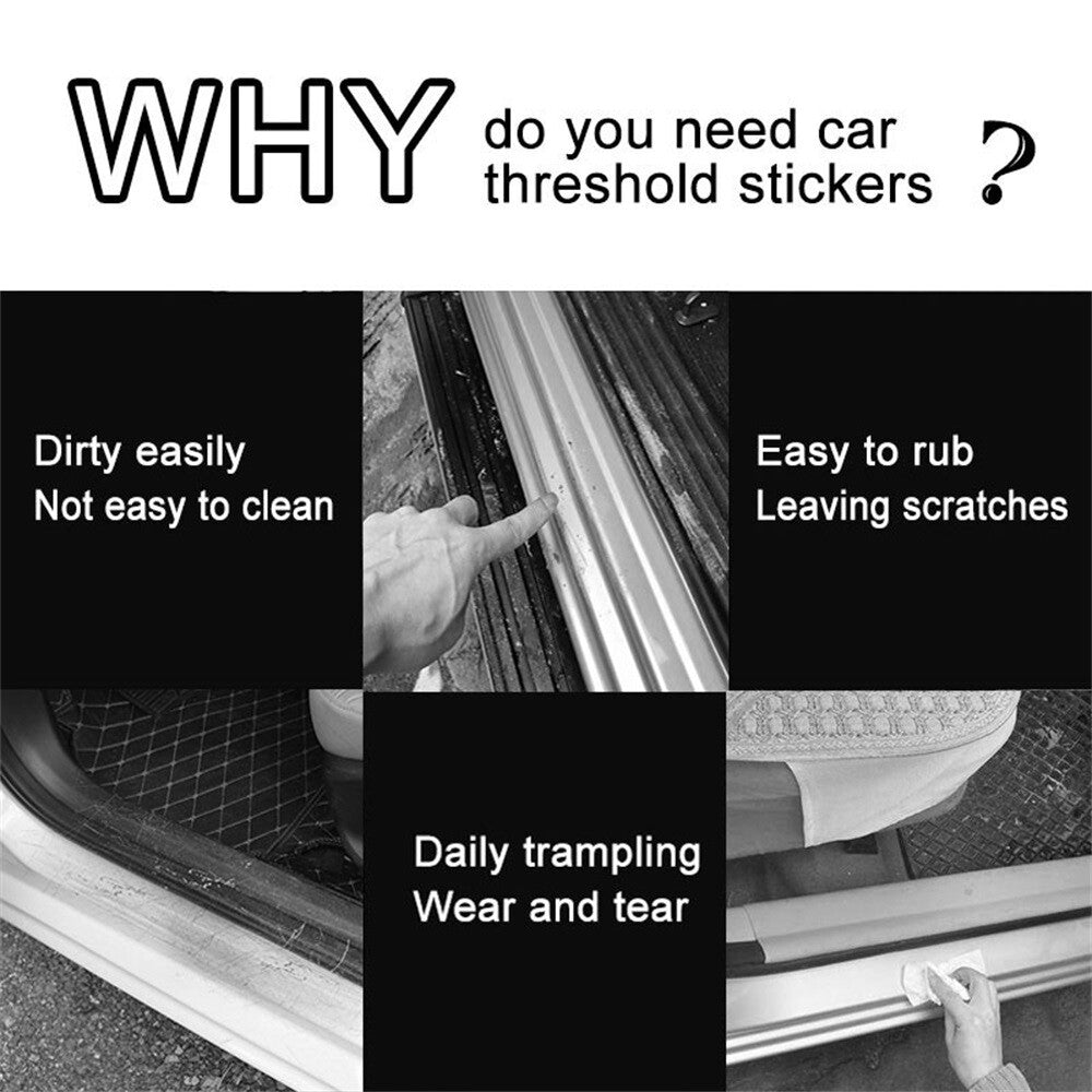 4x for Dodge for Ram 1500 Accessory Pickup Cab Door Sill Plate Cover Protector Decal